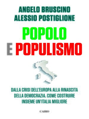 cover image of Popolo e populismo